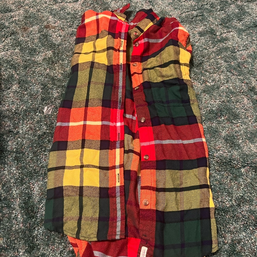 Button Up Colorful Flannel